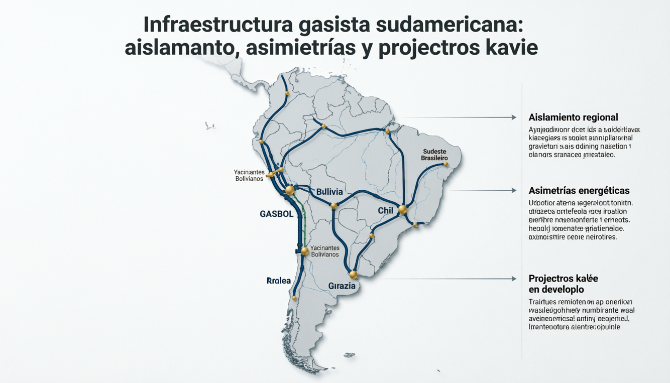 Infraestructura gasista sudamericana: aislamiento, asimetrías y proyectos clave